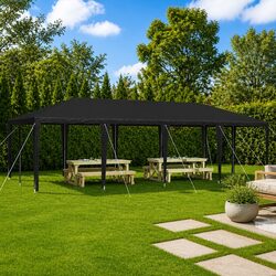 Party Tent Anthracite 800 x 400 x 266 cm Outdoor Garden Canopy Gazebo Shelter
