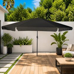 Black Garden Parasol 394x394x248cm: Elevate Your Outdoor Space