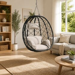 Hanging Egg Chair in Taupe – Enhance Your Relaxation Space