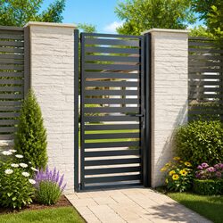 Enhance Your Space with a Black Lockable Aluminium Garden Gate