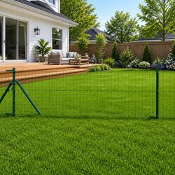 Enhance Your Garden with Green Steel Fence Posts - 13 Pieces