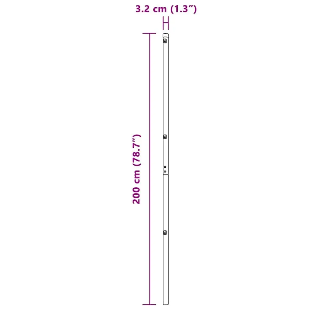 Fence Post 13 Pieces Green Powder-Coated Steel Garden Terrace Boundary Markers
