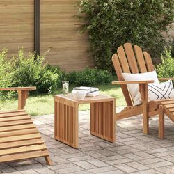 Stylish Brown Teak Garden Side Table for Outdoor Living