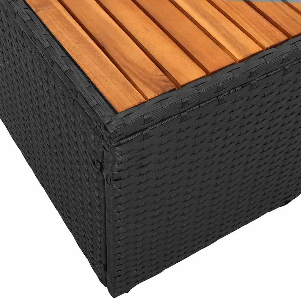 Outdoor Garden Sofa 2-Seater Black Modern Poly Rattan Patio Lounge Furniture