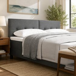 Elevate Your Bedroom Aesthetic with Grey Adjustable Headboard