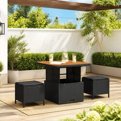Enhance Your Outdoor Space with a Black Dining Set