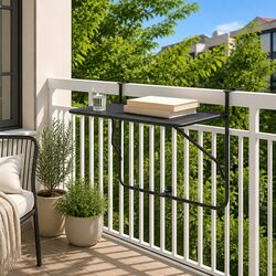 Enhance Your Outdoor Space with a Folding Balcony Table 60x39x65cm