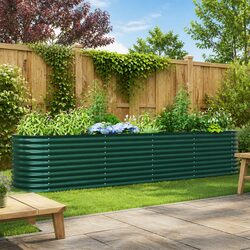 Enhance Your Outdoor Space with a Green Steel Planter Box