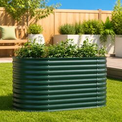 Enhance Your Outdoor Space with a Green Steel Garden Bed
