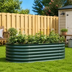 Enhance Your Outdoor Space with This Green Garden Bed