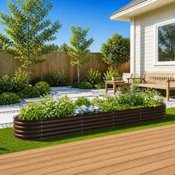 Enhance Your Garden with a 400x80x44cm Brown Planter