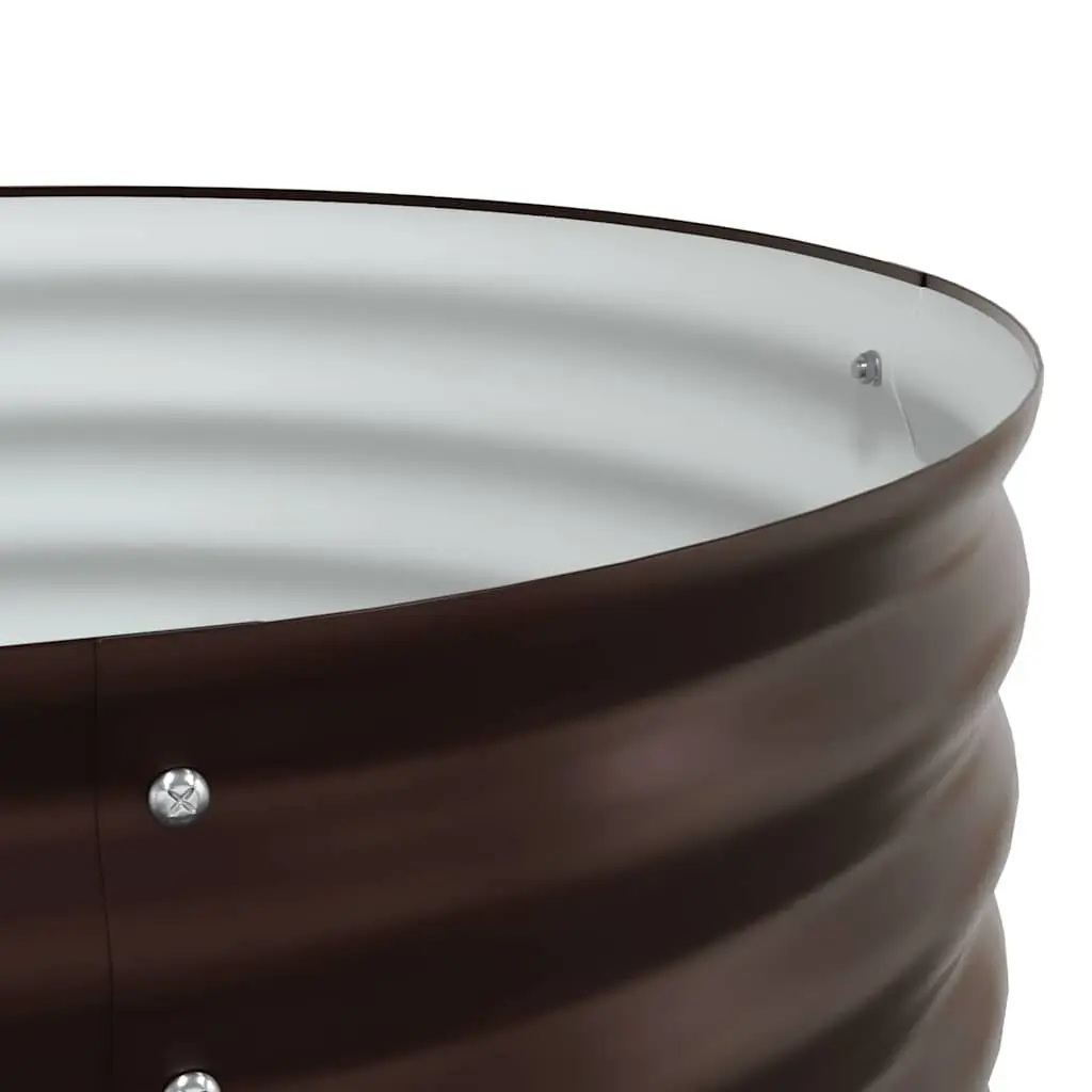 Raised Garden Bed Steel 320x80x44cm Brown Outdoor Planter Box Modern Design