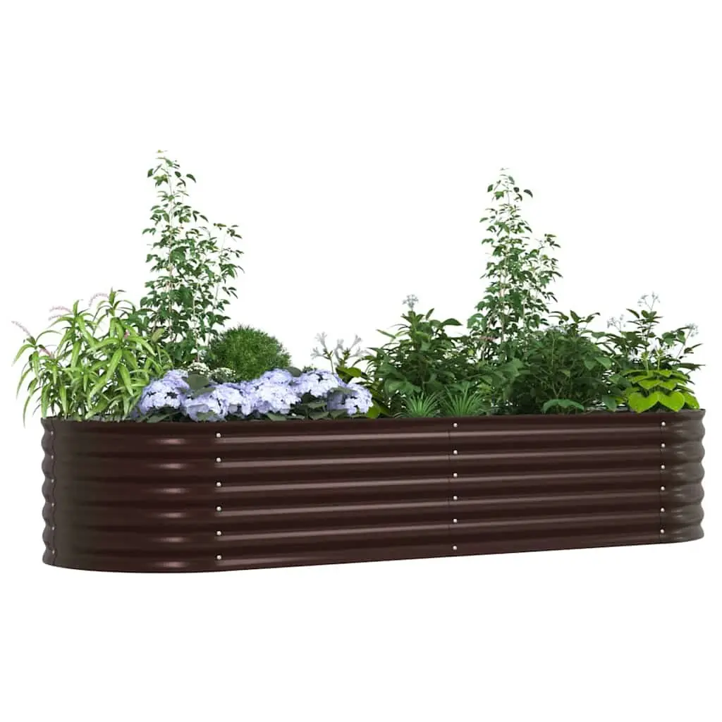 Raised Garden Bed 240x80x44cm Steel Modern Minimalist Outdoor Planter