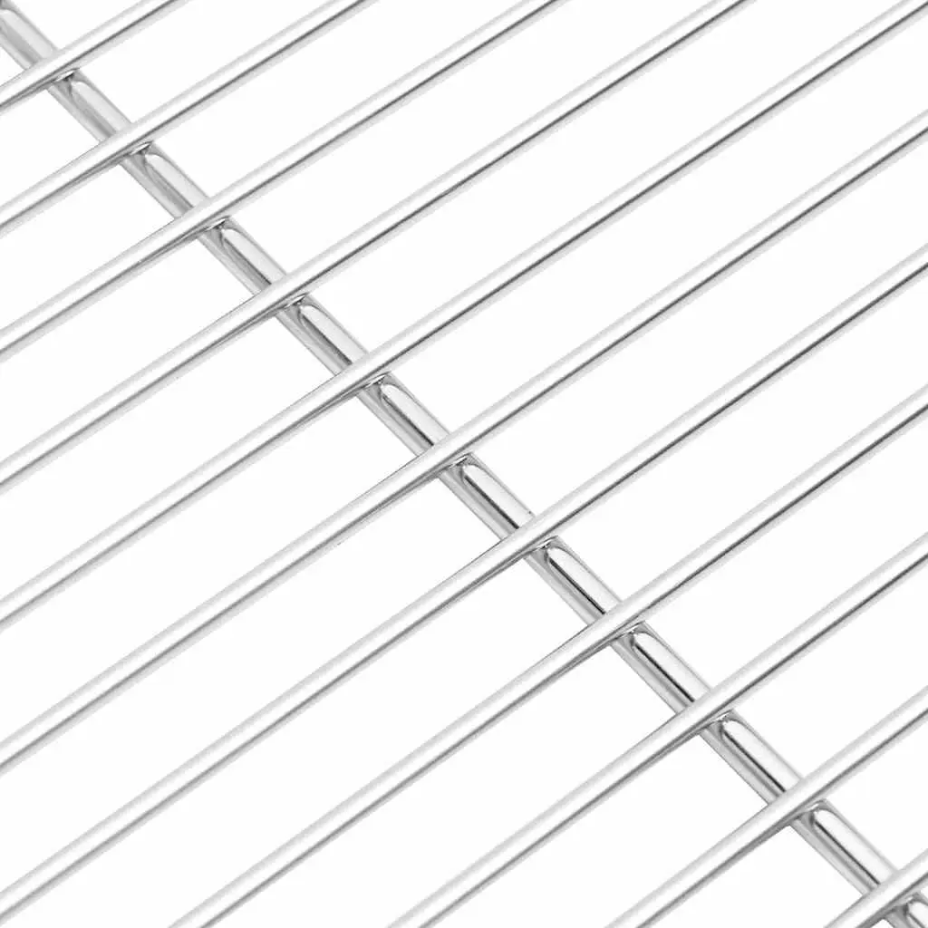Grill Grate Rectangular 47 x 32.5 cm Stainless Steel Non-Corrosive Easy Cleaning Silver