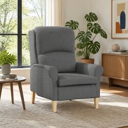 Elevate Your Living Room with a Contemporary Grey Armchair