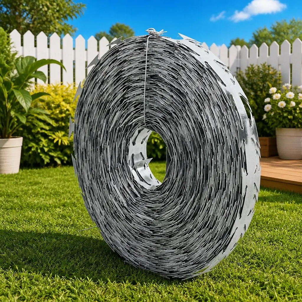Razor Wire 5000 x 1.9cm Galvanised Steel Coil Garden Fence Security