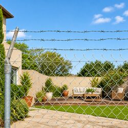 Barbed Wire 100m Green Hot-dip Galvanised Steel Coil Farm Fencing Security