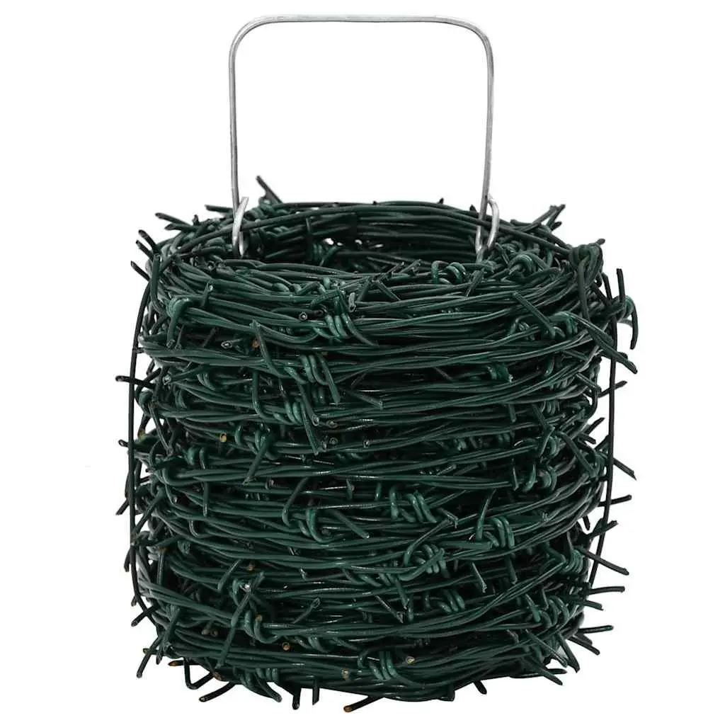 Barbed Wire 100m Green Hot-dip Galvanised Steel Coil for Farm Fencing Security