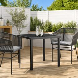 Elevate Your Outdoor Area with This Black Garden Table