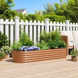 Enhance Your Garden with a Modern Raised Bed Planter 240 x 80 x 44 cm