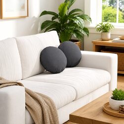 Elevate Your Living Space with Dark Grey Round Cushions