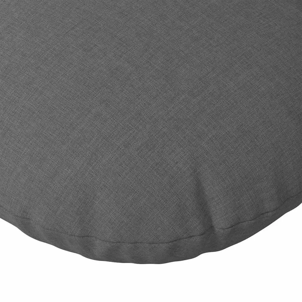 Seat Cushions 40cm Dark Grey Round Fabric Indoor Chair Sofa Decor 2 Piece