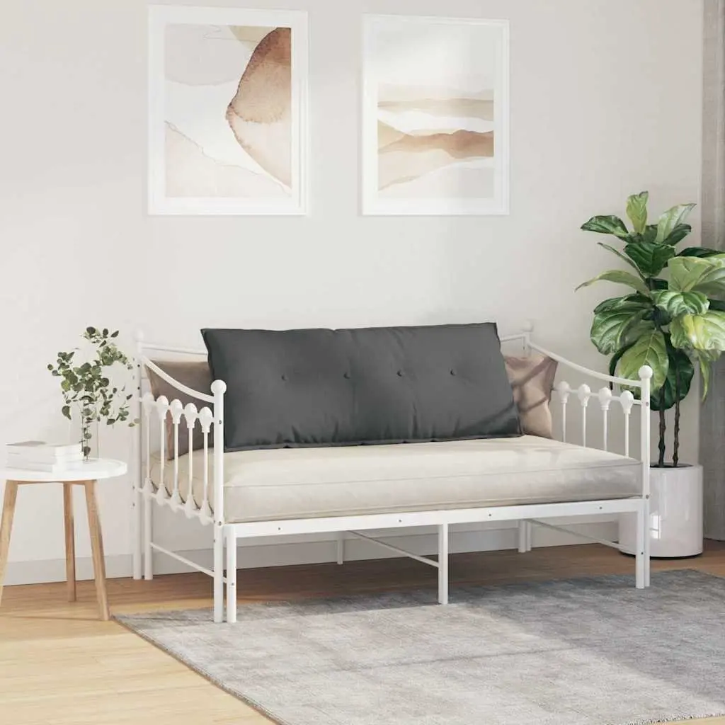 Back Pillow 120x19x50cm Dark Grey Indoor Lumbar Support Sofa Cushion