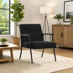 Elevate Your Space with a Contemporary Black Velvet Chair