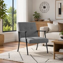Elevate Your Living Space with a Dark Grey Lounge Chair
