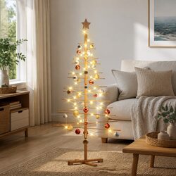 Charming 150cm Rustic Wooden Christmas Tree for Your Home