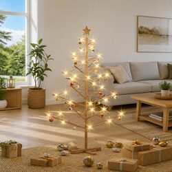 Contemporary Wooden Christmas Tree 150cm with Stand