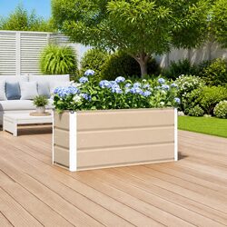 Transform Your Space with the Ivory Steel Planter