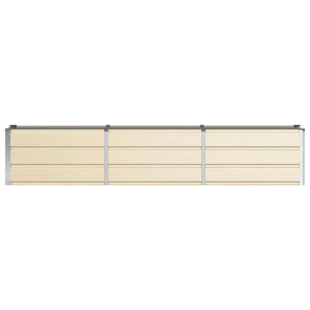 Steel Planter Ivory 240 x 40 x 45 cm Garden Patio Indoor Outdoor Raised Bed