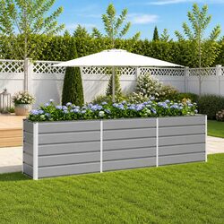 Enhance Your Garden with a Light Grey Steel Planter