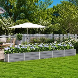 Elevate Your Garden with a Light Grey Steel Planter