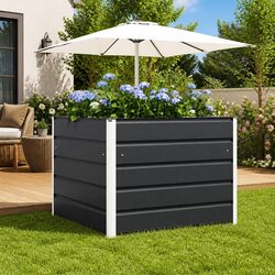 Elevate Your Garden with the Anthracite Steel Planter 100x100x75cm