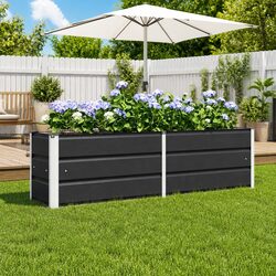 Stylish Steel Planter for Garden and Patio 160 x 40 x 45 cm