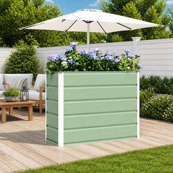 Enhance Your Space with a Green Steel Garden Planter