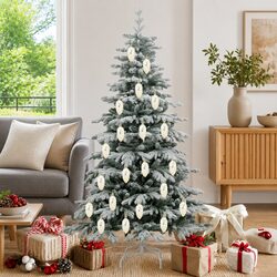 Festive Gold Pine Cone Ball Ornaments for Holiday Decor
