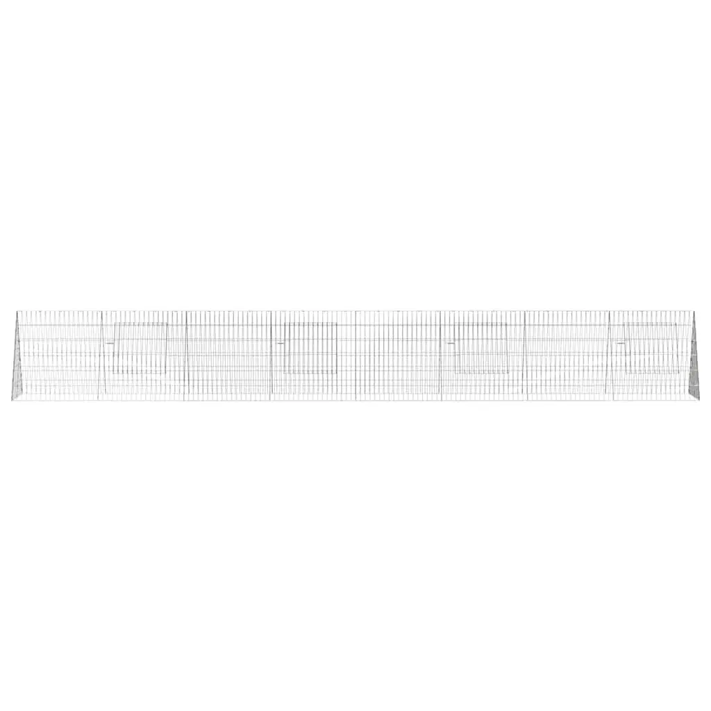 Rabbit Cage 430x55x55cm Galvanised Steel Outdoor Small Animal Habitat