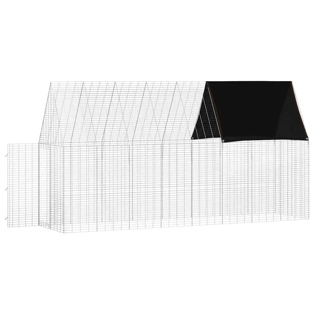 Rabbit Cage Outdoor Habitat Galvanised Steel Weather-Resistant Enclosure for Small Animals