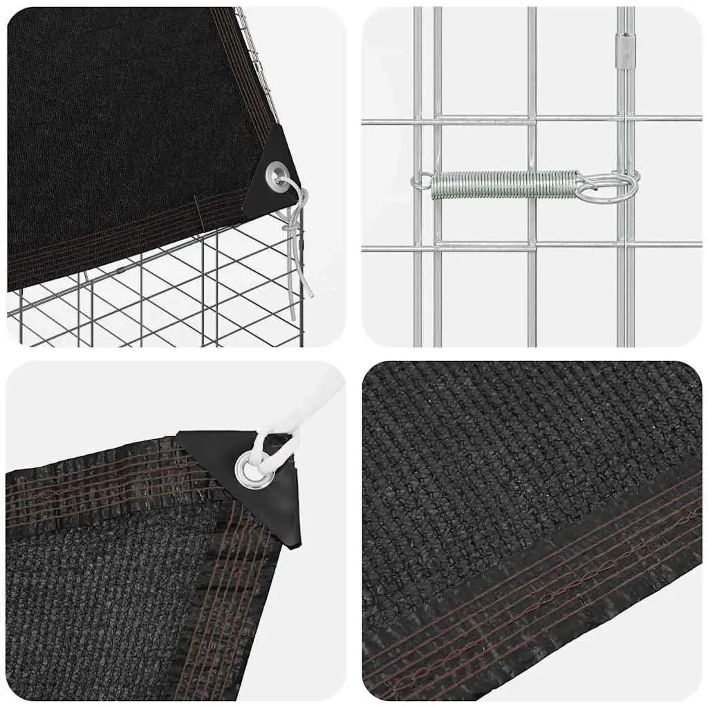 Rabbit Cage Outdoor Habitat Galvanised Steel Weather-Resistant Enclosure for Small Animals
