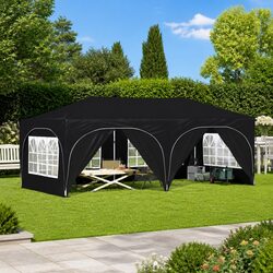 Pop-up Party Tent 575 x 288 x 245 cm Outdoor Canopy Garden Gazebo Shelter