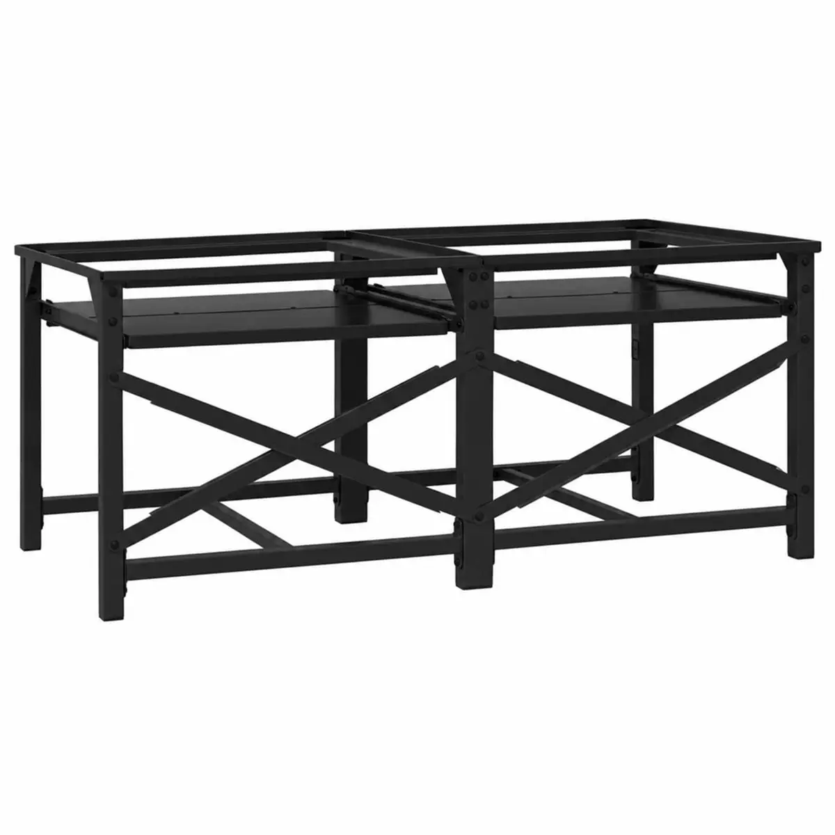 Washing Machine Pedestal Riser 2 Pack Black Steel Base Support Stand