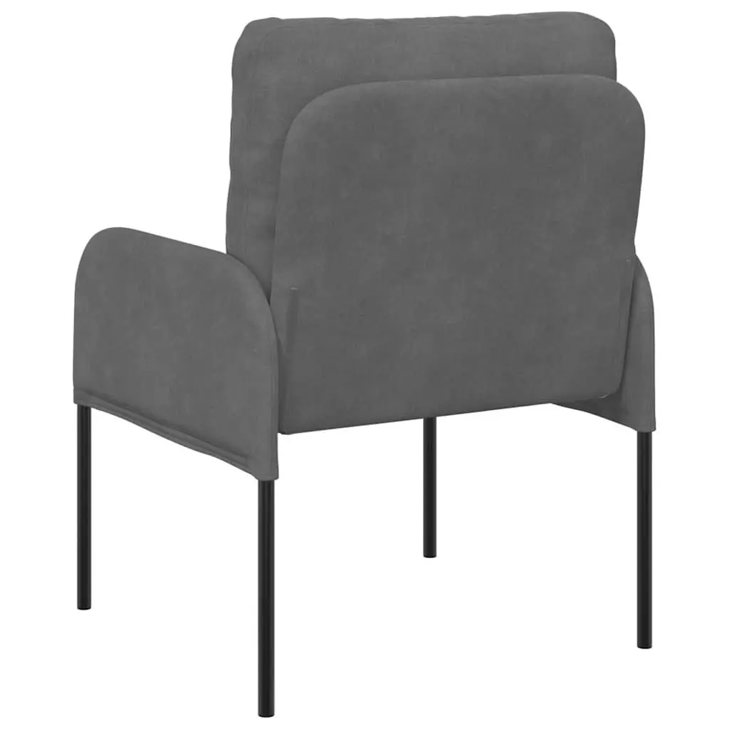 Grey Sofa with Cushion Modern Living Room Furniture Polyester Upholstery Metal