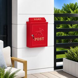 Elevate Your Entryway with a Vintage Red Mailbox
