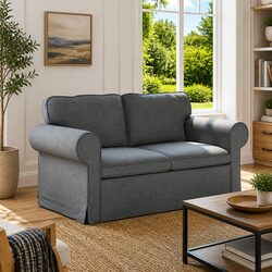 Modern Sofa Grey Modular Lounge Couch Living Room Furniture Clean Lines Design