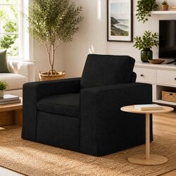 Modular Sofa Black Sectional Lounge Couch Contemporary Living Room Furniture