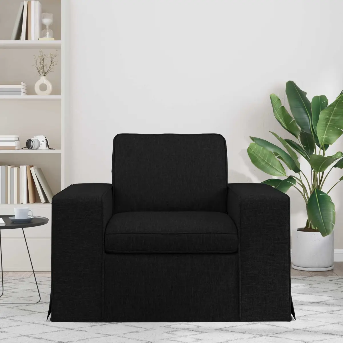 Modular Sofa Black Sectional Lounge Couch Contemporary Living Room Furniture