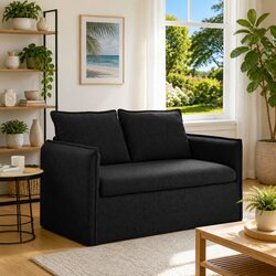 Black Fabric Sofa Modular Lounge Sectional Couch Living Room Furniture
